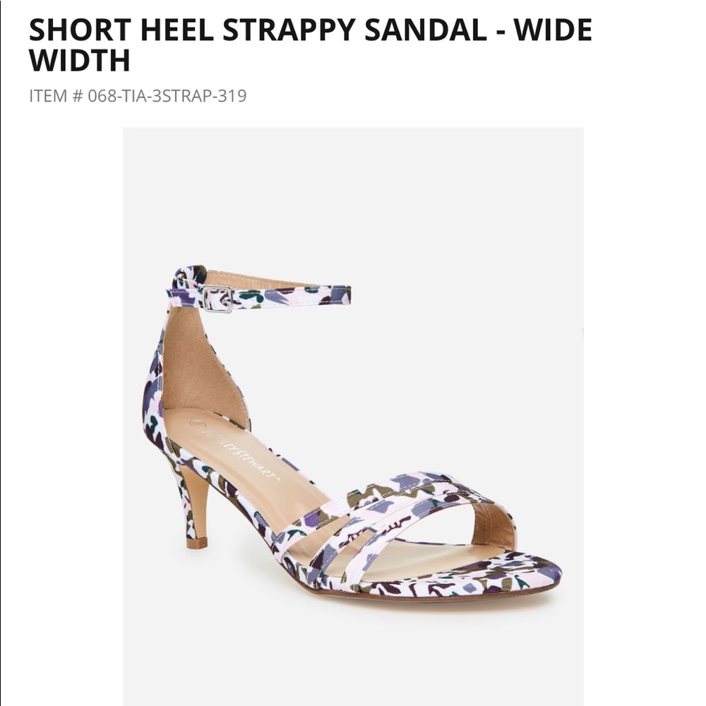 Orchid Strappy Short Heel Sandals